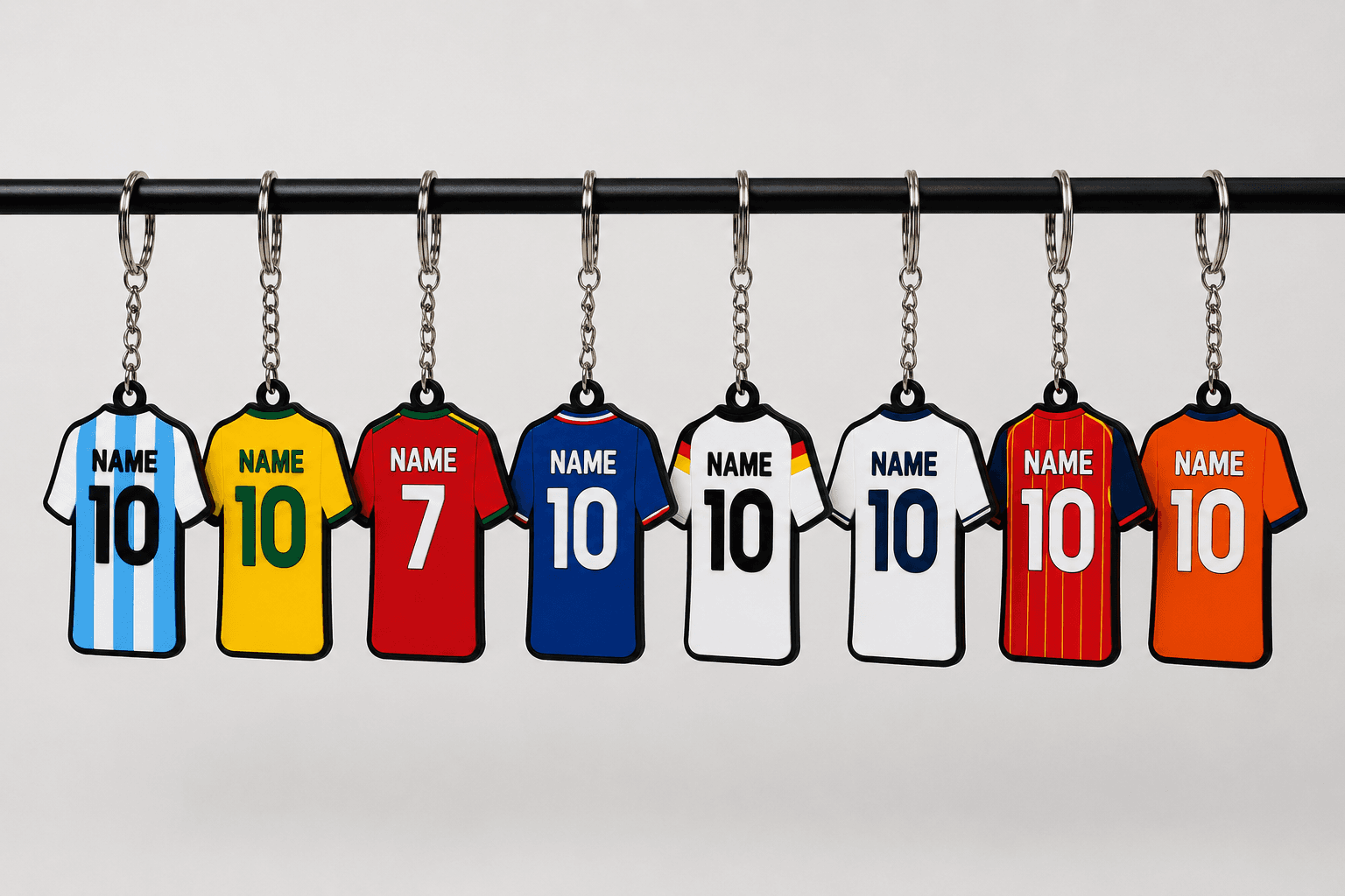 Customised World Cup Jersey Keychain – Pack of 5