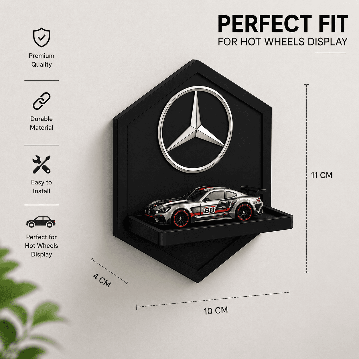 Mercedes Benz logo Hotwheels Single Stand