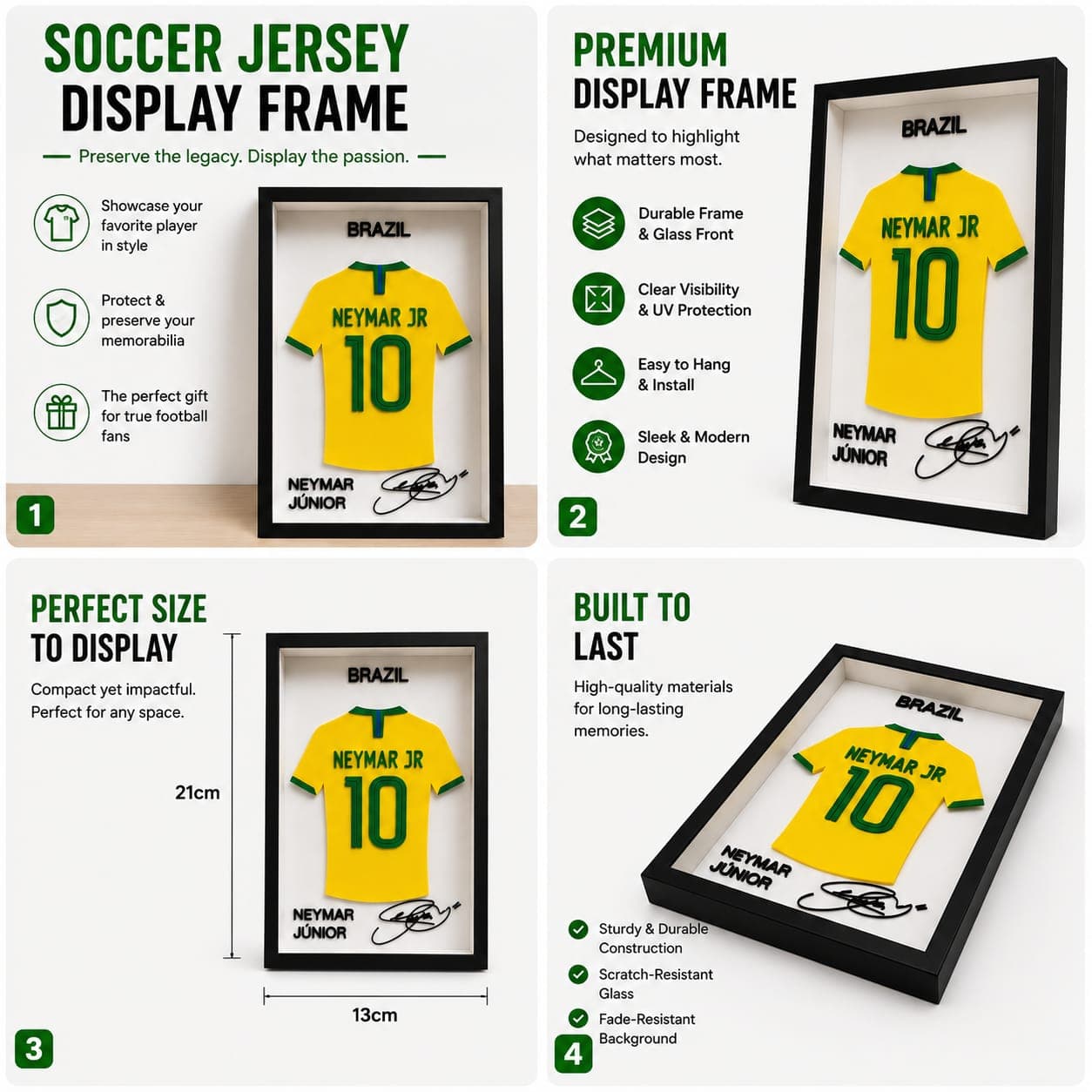 Neymar Jersey Display Frame